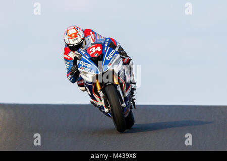 Datei PICS: 14 Feb, 2018. Foto: Antrim, Nordirland. Donnerstag, 11 Mai, 2017. Alastair Seeley, der erfolgreichste Fahrer in der Geschichte der Opel International North West 200 Mit 21 Siegen, Rennen Tyco auf BMW in der Superbike und Superstock Rennen bei der diesjährigen Veranstaltung am 13-19. Dies wird der 38jährige siebte Staffel laufen, unter dem Banner von Philip und Hector Neills TAS Racing Team und Seeley hat seinen Anblick fest auf Superbike Herrlichkeit. Credit: Graham Service/Alamy leben Nachrichten Stockfoto