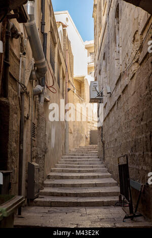 Gasse in der Altstadt von Jerusalem Stockfoto