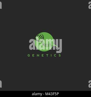 Dna Genetische Medizin Biologie Vector Illustration. Stock Vektor