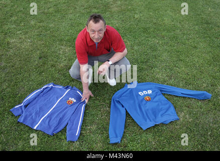 Joachim Streich (FC Hansa Rostock und den 1.FC Magdeburg) Stockfoto