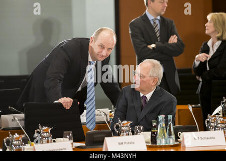 Bundeskanzlerin Merkel trifft deutsche Ministerpräsidenten Stockfoto