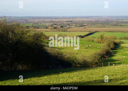 Ein Blick über Marston Vale von Houghton Park Stockfoto