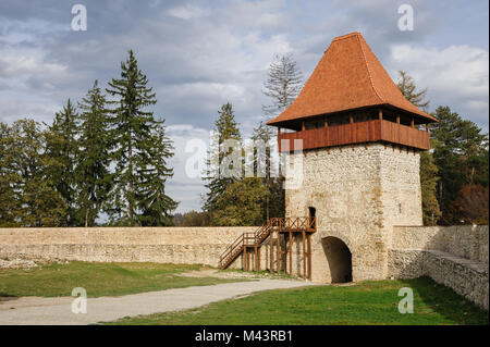 Mittelalterliche Festung in Rosenau, Siebenbürgen, Kronstadt, Rumänien Stockfoto