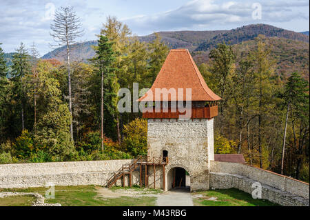 Mittelalterliche Festung in Rosenau, Siebenbürgen, Kronstadt, Rumänien Stockfoto