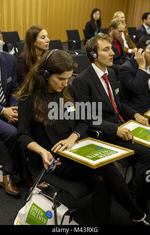 Green Talents Initiative witn Ministerin Wanka. Stockfoto