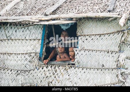 Die bajau Laut werden als von ea in der Zigeuner" aufgrund ihrer nomadischen, Seefahrt Lebensweise bekannt. Stockfoto