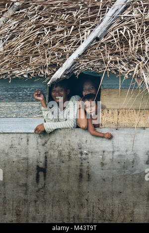 Die bajau Laut werden als von ea in der Zigeuner" aufgrund ihrer nomadischen, Seefahrt Lebensweise bekannt. Stockfoto