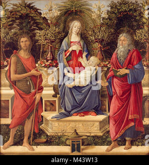 Madonna mit Heiligen von Sandro Botticelli Stockfoto