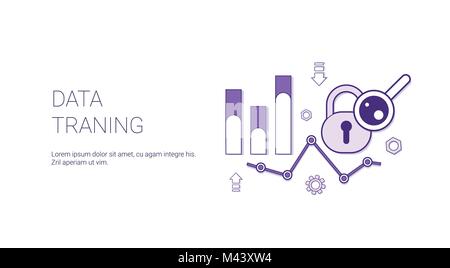 Daten Traning Web Banner mit Copy Space Business Finance Analyse Konzept Stock Vektor