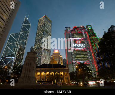 Zentralen Finanzviertel, Hongkong, China. Stockfoto