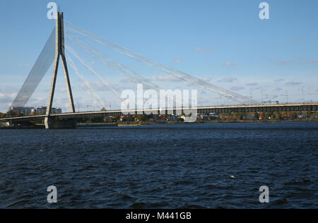 Architektonische connction Brücke über das Meer Stockfoto