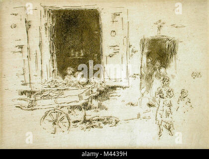 Whistler, der Barrow, Brüssel, 1887, Radierung und drypoint Stockfoto