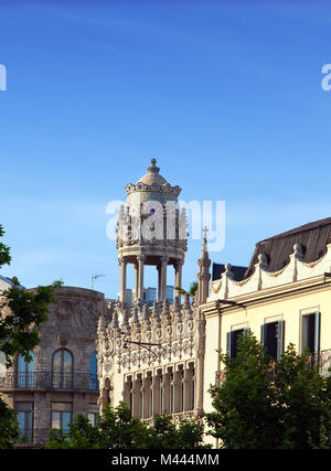 Casa Lleo Morera - das alte Gebäude in Barcelona Stockfoto