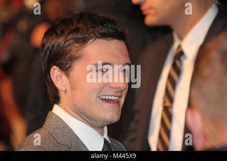 Der Hunger Games-Catching Feuer: Josh Hutcherson Stockfoto