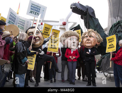 Protest auf dem Erneuerbare Energien Gesetz (EI) in Berlin. Stockfoto