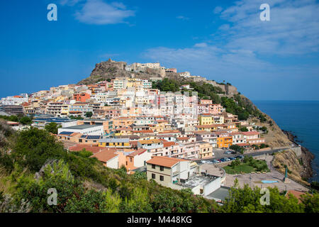 Anzeigen von Castelsardo, Sardinien, Italien Stockfoto