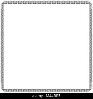 Schwarzer Rahmen mit vielen Swirl verzierten interlaced Bestellen schwarze Linien auf weißem Hintergrund, Vector Illustration Stock Vektor