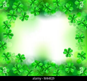 Shamrock Clover Blätter Zeichen Hintergrund Stock Vektor
