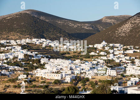 Blick auf die Stadt im Landesinneren von Apollonia, Sifnos, Kykladen, Ägäis, griechische Inseln, Griechenland, Europa Stockfoto