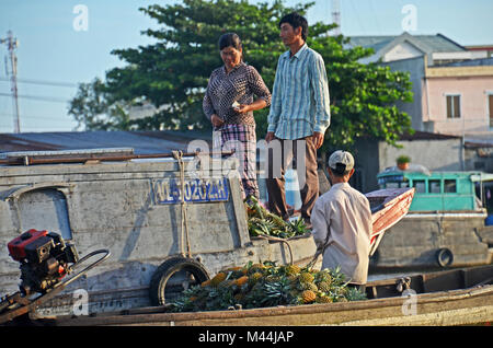 Cai Rang schwimmende Markt, Can Tho, Mekong Delta, Vietnam Stockfoto