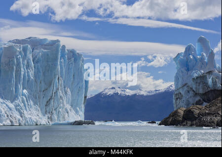 Patagonien, blaue Gletscher Perito Moreno. Blick von La Stockfoto