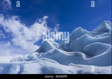 Patagonien, blaue Gletscher Perito Moreno. Wandern auf Stockfoto