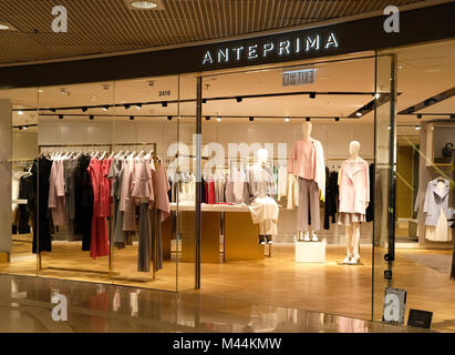 Hongkong - Februar 4, 2018: Anteprima shop in Hongkong. Anteprima ist Mode Marke aus Italien. Stockfoto