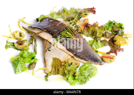 Paniertes Fischfilet Stockfoto