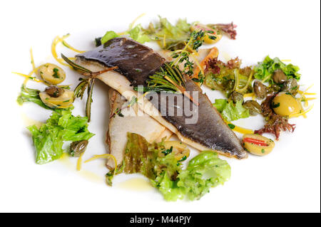 Paniertes Fischfilet Stockfoto