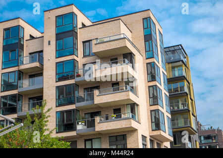 Modernes Apartment Gebäude in der Hafencity in Ham Stockfoto