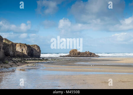 Der Strand in Perranporth Cornwall in Großbritannien. Stockfoto