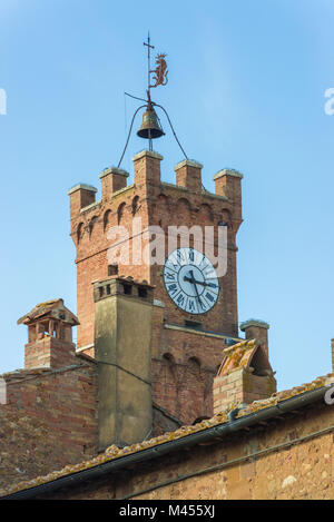 Pienza Val d'Orcia, Siena, Toskana, Italien, Europa. Stockfoto