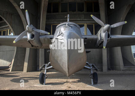 Belgrad, SERBIEN - Kurze SA. 6 Sealand leichte amphibische zweimotorigen Flugzeuge auf dem Hof des Belgrader Aviation Museum präsentiert Stockfoto