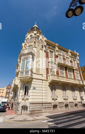 Palacio Aguirre, der Modernistischen home Der regionalen Museum für Moderne Kunst (MURAM) in Cartagena, Spanien. Stockfoto