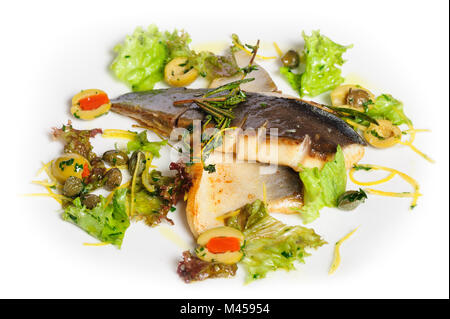 Paniertes Fischfilet Stockfoto