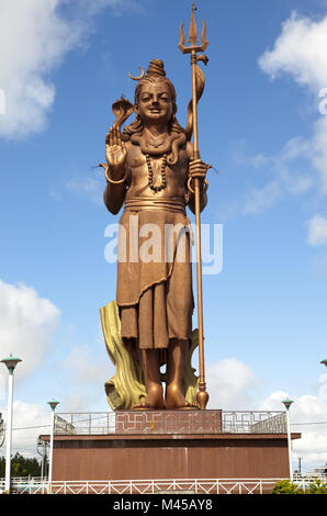 Mauritius. Shiva-Statue am Grand Bassin-Lake-Tempel Stockfoto