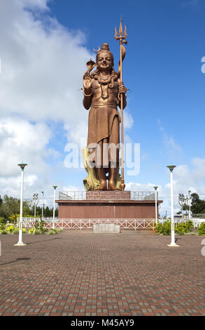 Mauritius. Shiva-Statue am Grand Bassin-Lake-Tempel Stockfoto