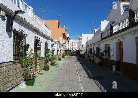 Gasse in La Cala de Mijas, Andalusien Stockfoto