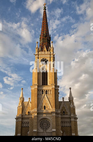 Name der Maria Kirche in Novi Sad Stockfoto
