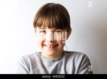 Portrait Of Happy little Girl Nahaufnahme Stockfoto