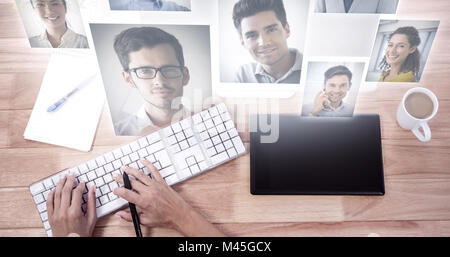 Zusammengesetztes Bild Porträt von Geschäftsleuten Stockfoto