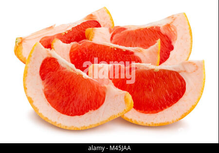 Aufgeschnittene grapefruit Pfad isoliert Stockfoto