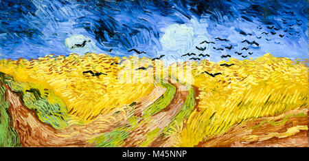 Wheatfield mit Krähen, 1890, von Van Gogh Stockfoto