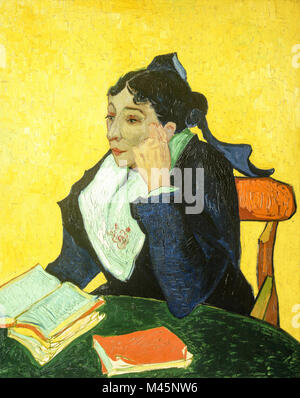 L'Arlésienne: Madame Ginoux mit Büchern, 1888 von Van Gogh Stockfoto