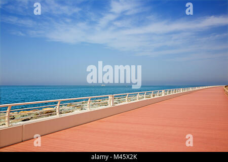 Dubai - die Promenade von Palm Island. Stockfoto
