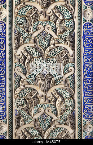 Dekorative Details in Alcazar Palast Stockfoto
