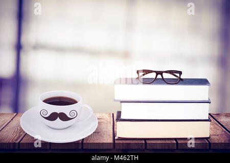 Zusammengesetztes Bild der Schnurrbart-logo Stockfoto