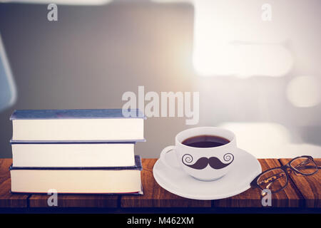 Zusammengesetztes Bild der Schnurrbart-logo Stockfoto