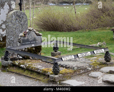 Das Grab von Rob Roy McGregor in Balquhidder Kirche, Balquhidder, Strathyre, Schottland, Großbritannien Stockfoto