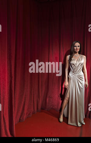 Angelina Jolie wachs Skulptur von Madame Tussauds. London Stockfoto